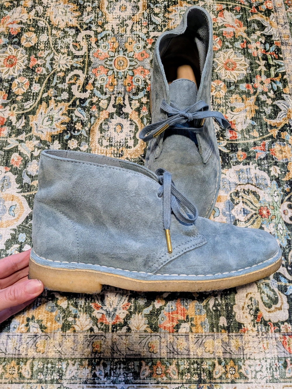 ▶Clarks Desert Boot Ocean Blue Suede
